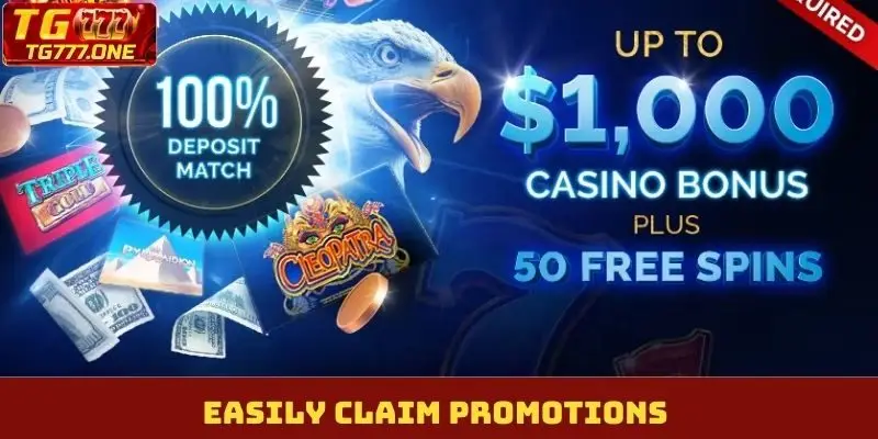 Easily claim promotions