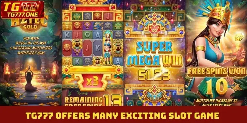 TG777 offers many exciting slot games